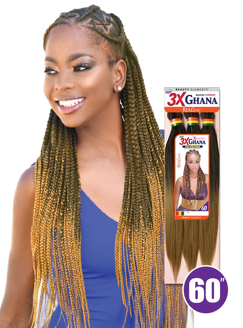 Beauty Elements X-Pression Pre-Stretched 3X Ghana Braiding Hair