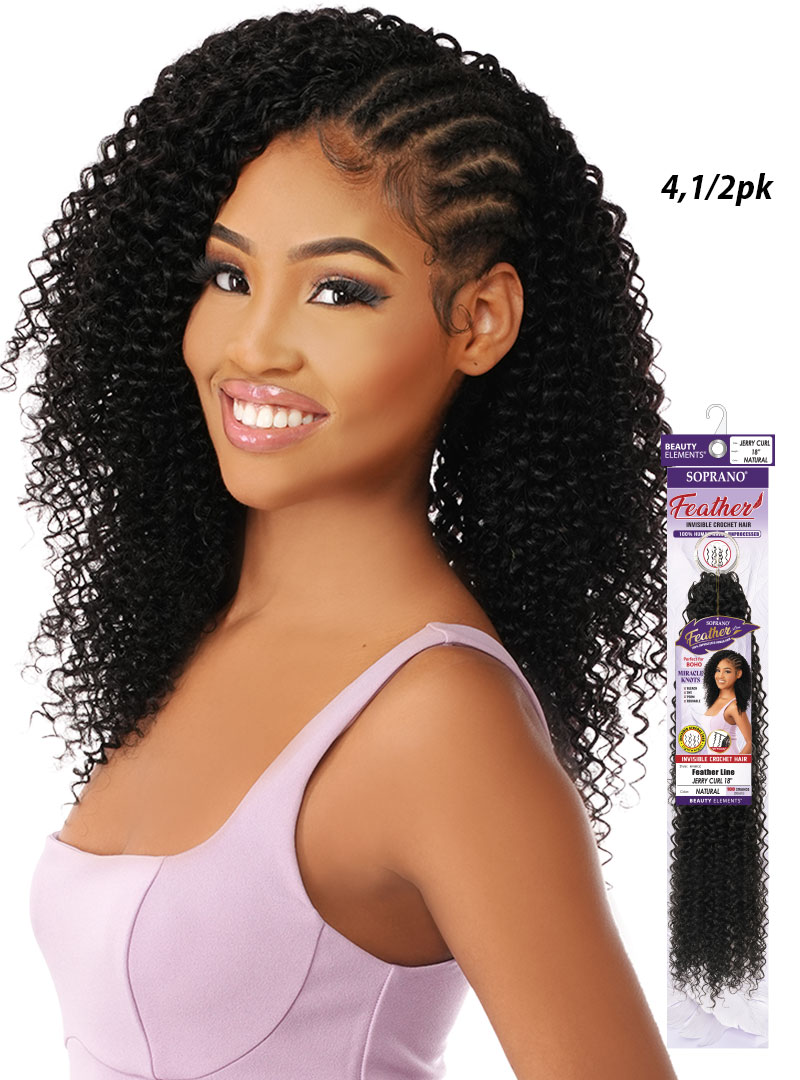 **SOPRANO VIRGIN 9A REMI Feather Crochet JERRY CURL