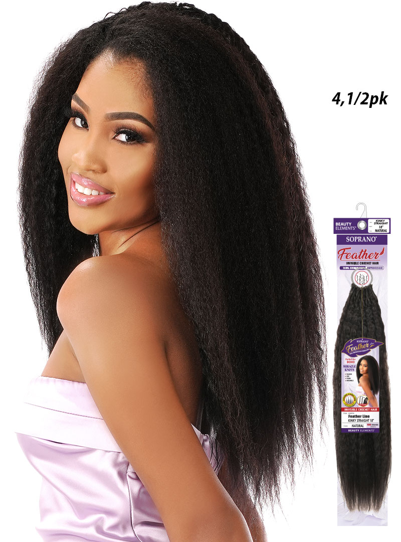 **SOPRANO VIRGIN 9A REMI Feather Crochet KINKY STRAIGHT