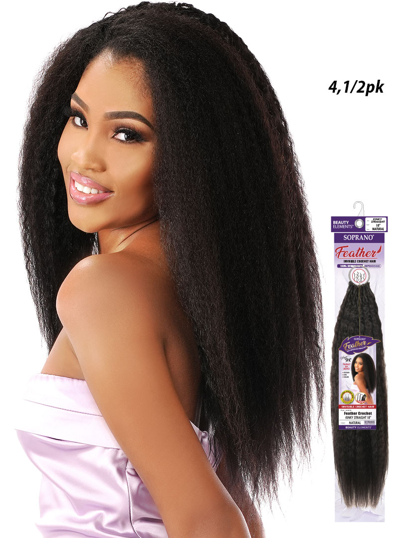 **SOPRANO VIRGIN 9A REMI Feather Crochet KINKY STRAIGHT