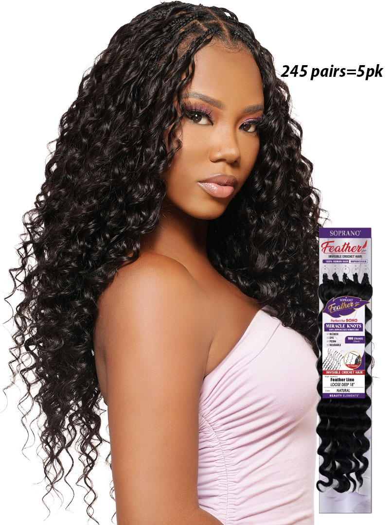 **SOPRANO VIRGIN REMI Feather Line LOOSE DEEP