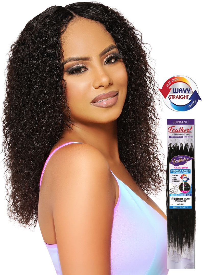 **SOPRANO VIRGIN REMI Feather Line WET&WAVY BOHEMIAN 18"