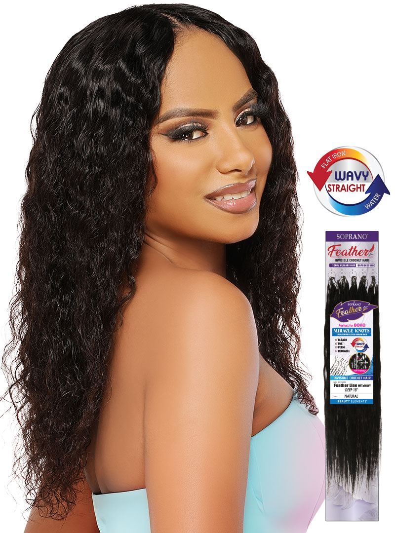 **SOPRANO VIRGIN REMI Feather Line WET&WAVY DEEP 18"