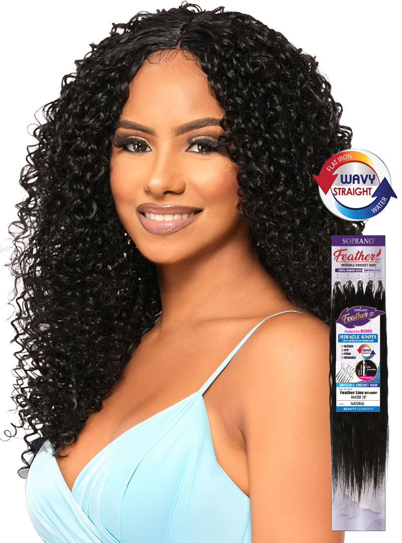 **SOPRANO VIRGIN REMI Feather Line WET&WAVY WATER 18"