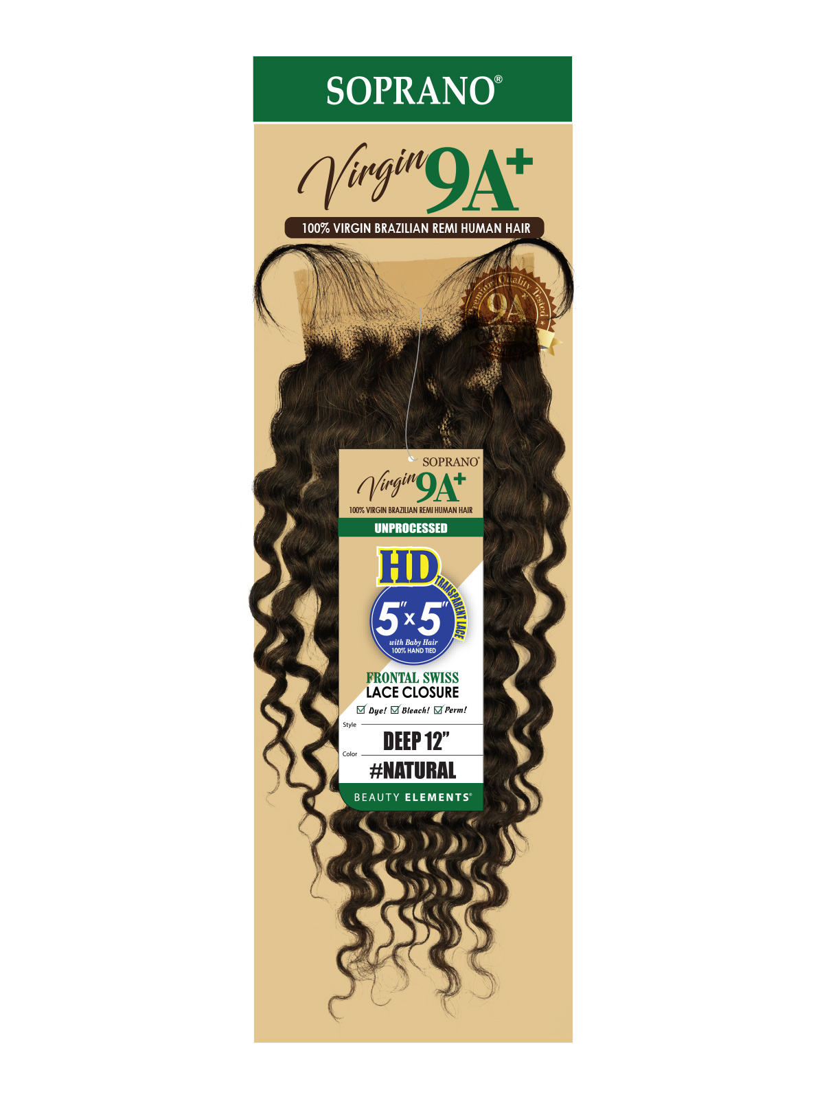 SOPRANO HH VIRGIN REMI 5X5 HD FULL LACE CLOSURE DEEP