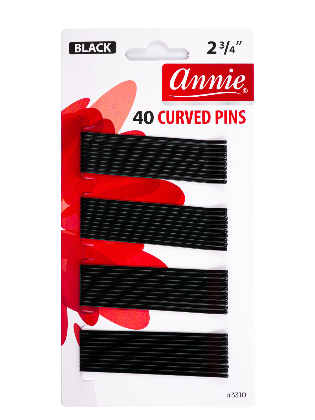 ANNIE #3310 CURVED PINS (40CT, 2 3/4") - DZ