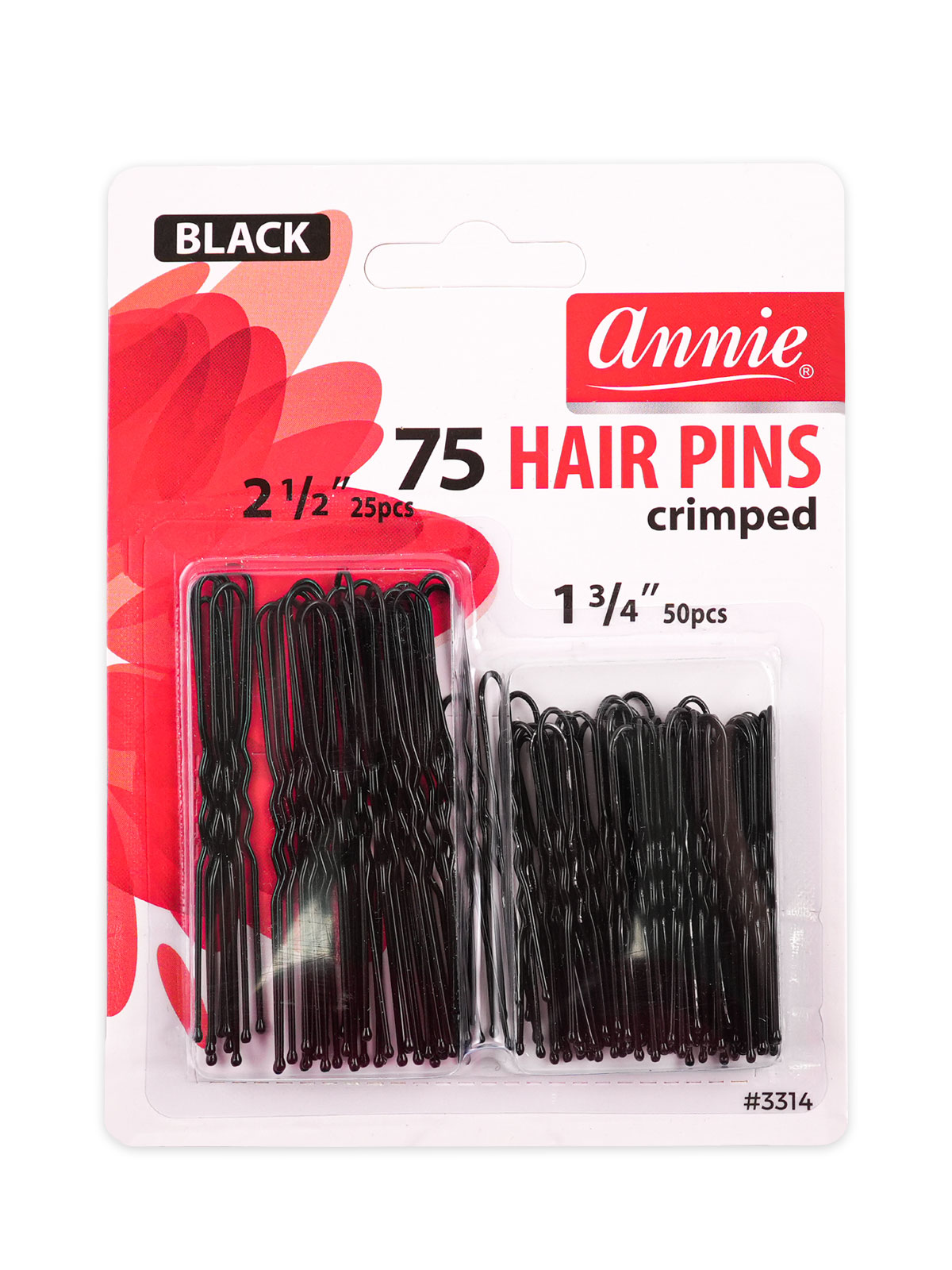 ANNIE #3314 HAIR PIN COMBO (75CT,50CT-1 3/4"AND 25CT-1/2")-DZ