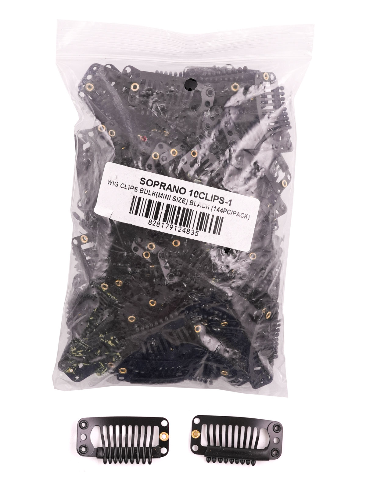 WIG CLIPS BULK (MINI SIZE) BLACK (144PC/PACK) - PACK