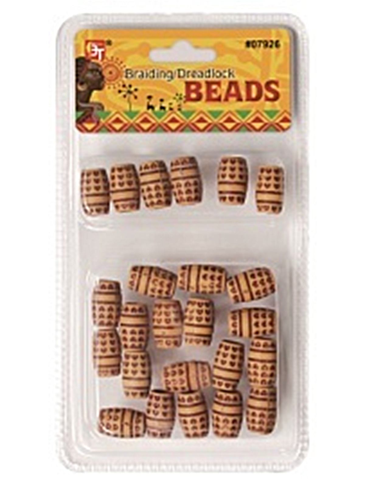 BT #7926 DREADLOCK HAIR BEADS (24PCS) 8MMX15MM - DZ