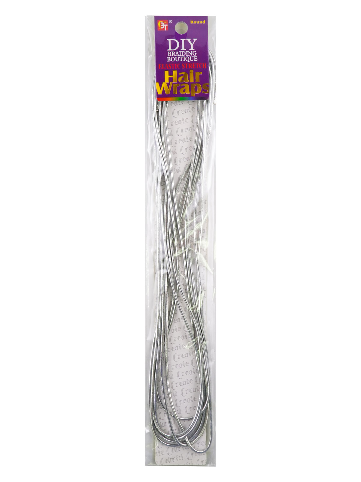 BT #8952 DIY HAIR WRAP (ELASTIC ROUND SILVER) [36DZ/CS] - DZ