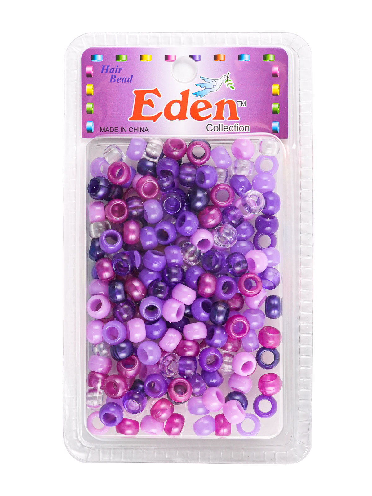 BR2 ROUND BEAD (200 PCS) (DZ SUBITEM OF) - PURPLE MIX