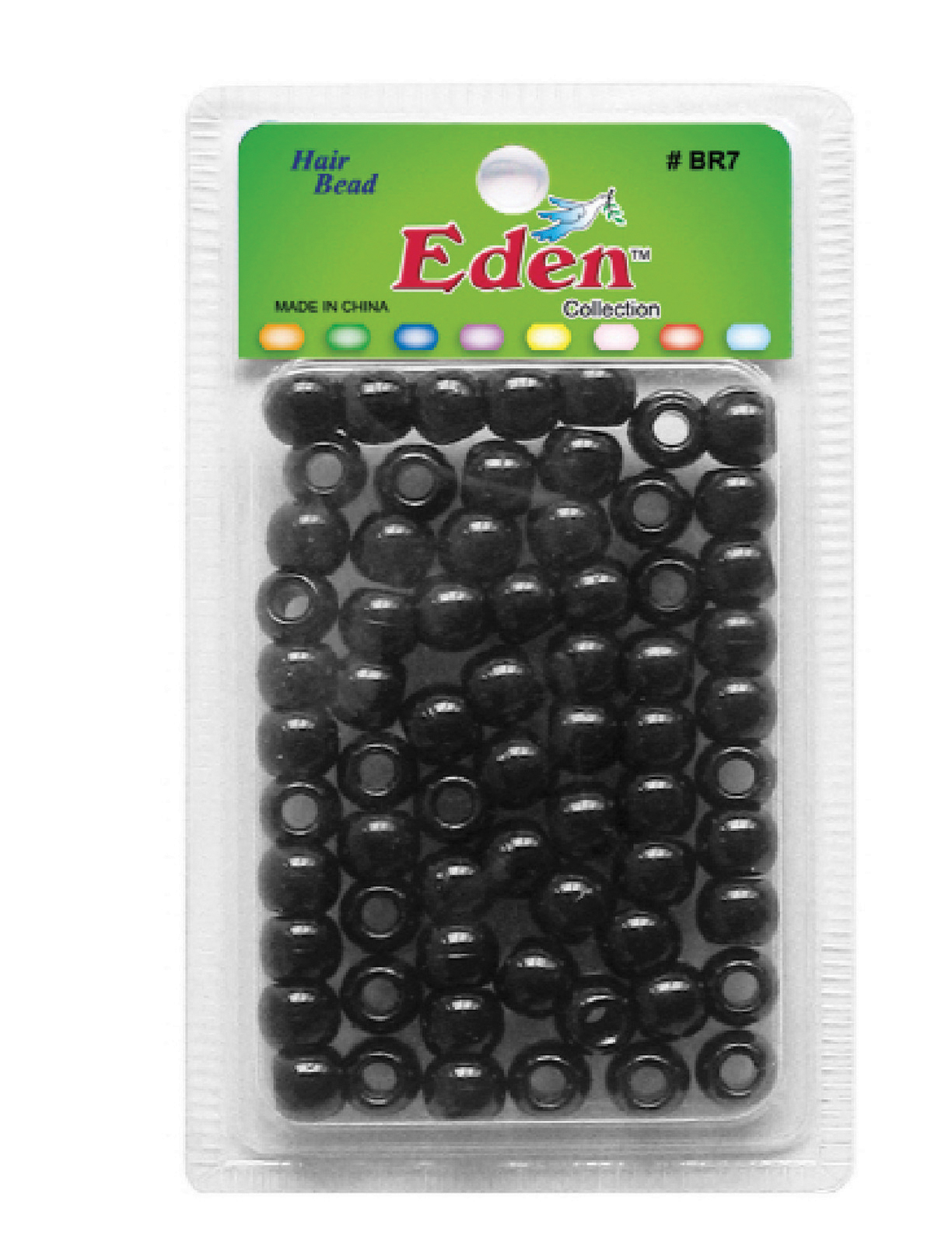 BR7 BIG ROUND BEAD (FASHION) DZ - BLACK