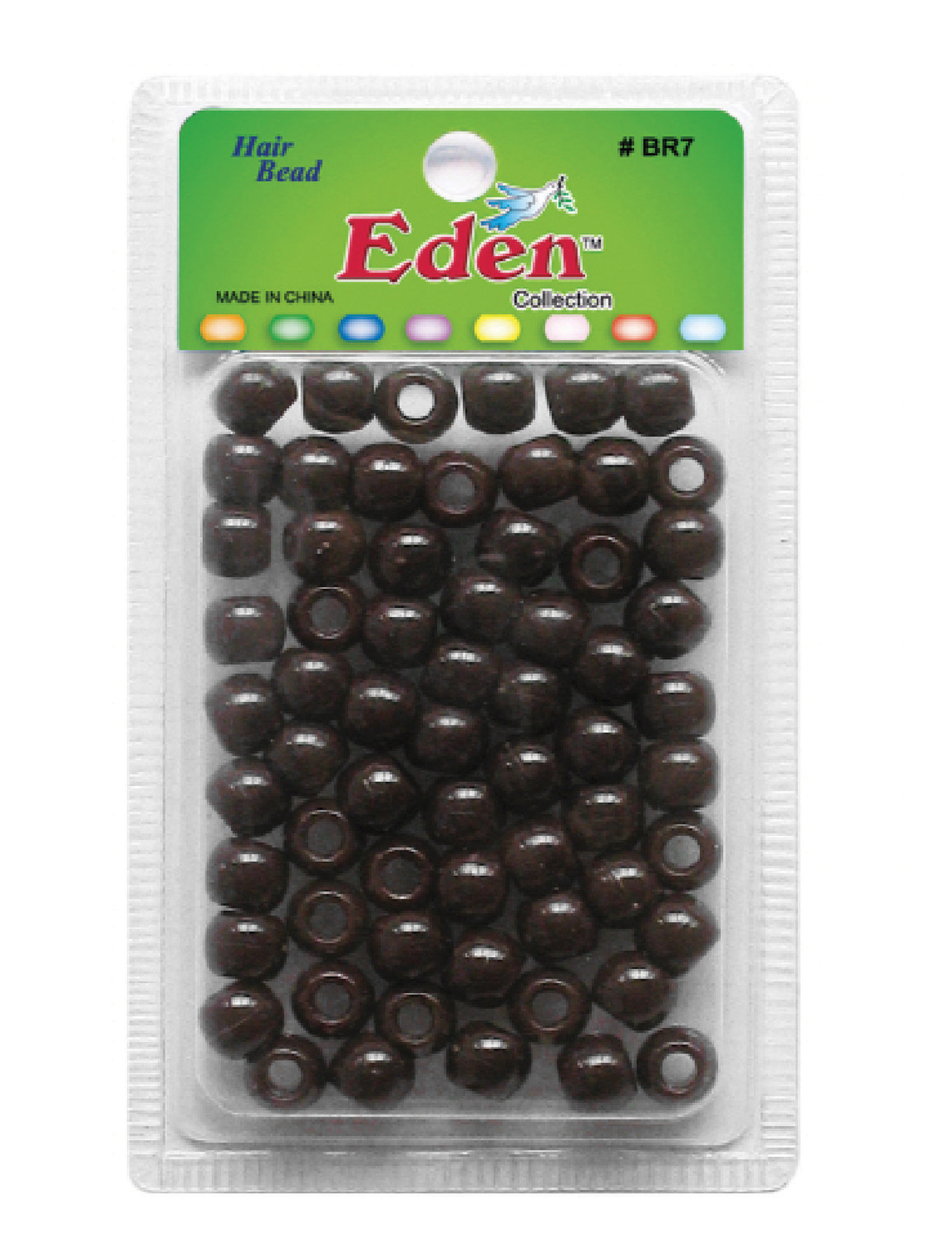 BR7 BIG ROUND BEAD (FASHION) DZ - BROWN