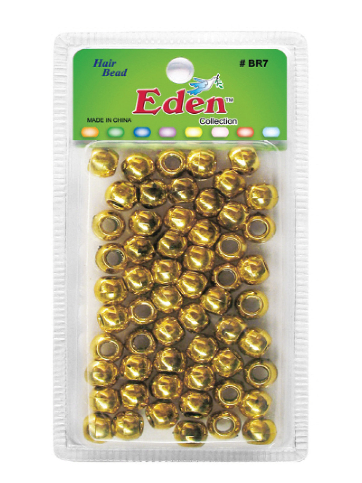 BR7 BIG ROUND BEAD (FASHION) DZ - METALIC GOLD