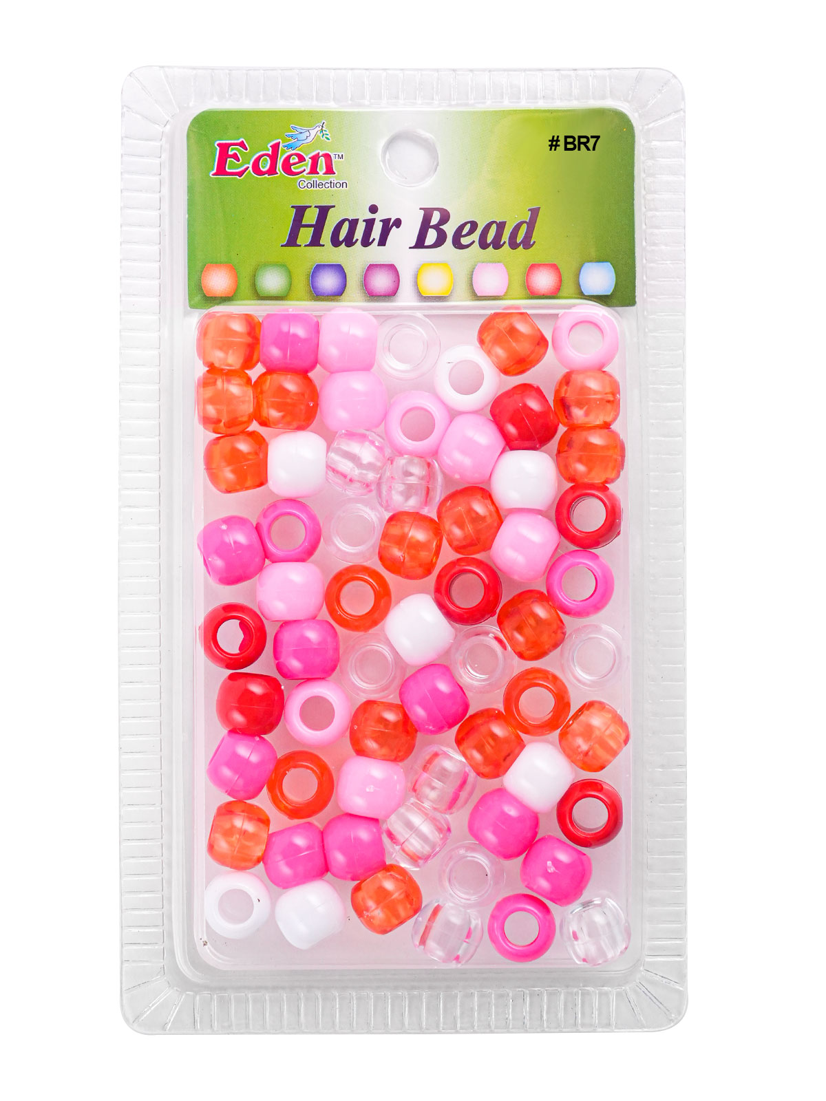 BR7 BIG ROUND BEAD (FASHION) DZ - PINK MIX