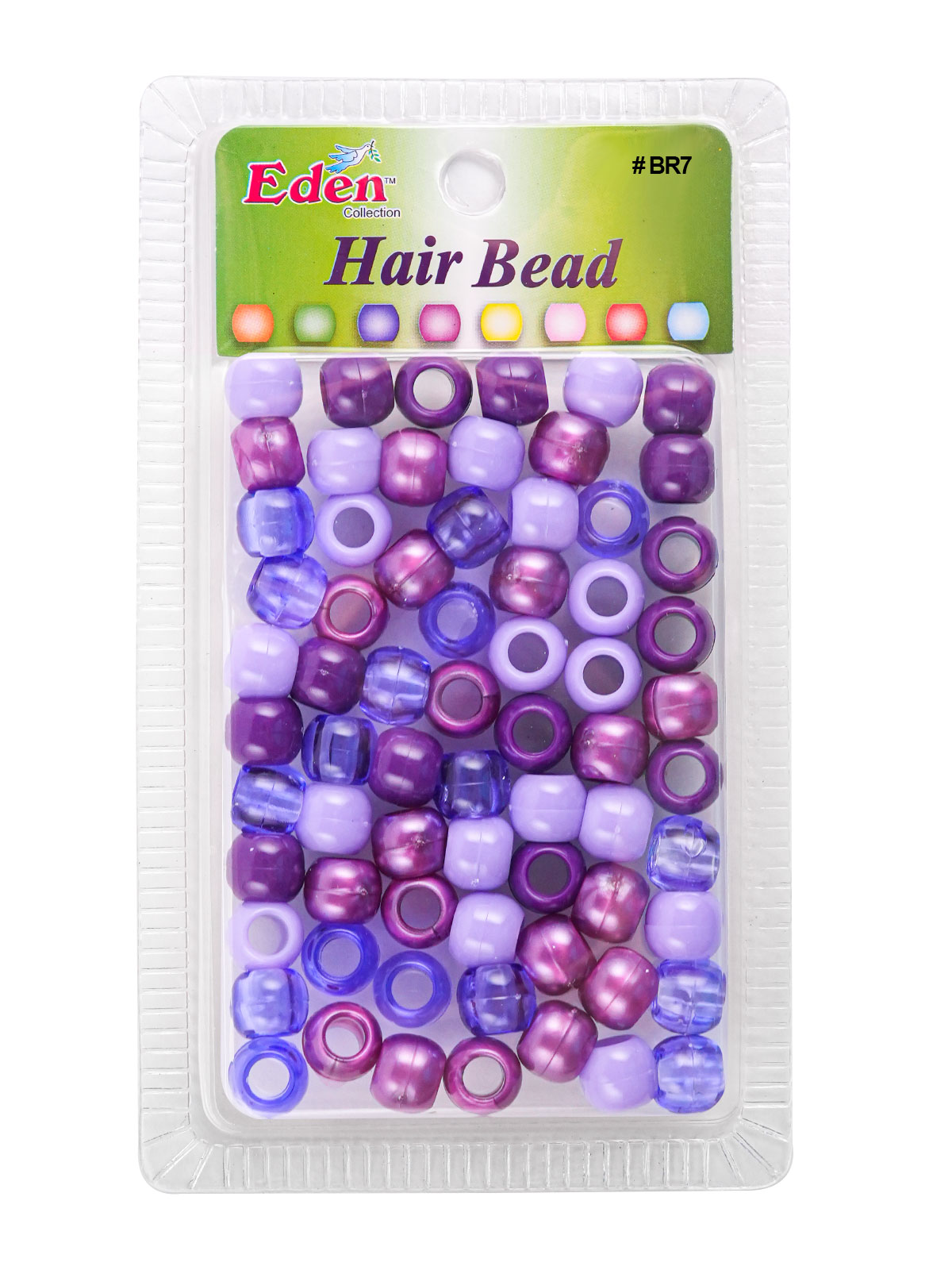 BR7 BIG ROUND BEAD (FASHION) DZ - PURPLE MIX