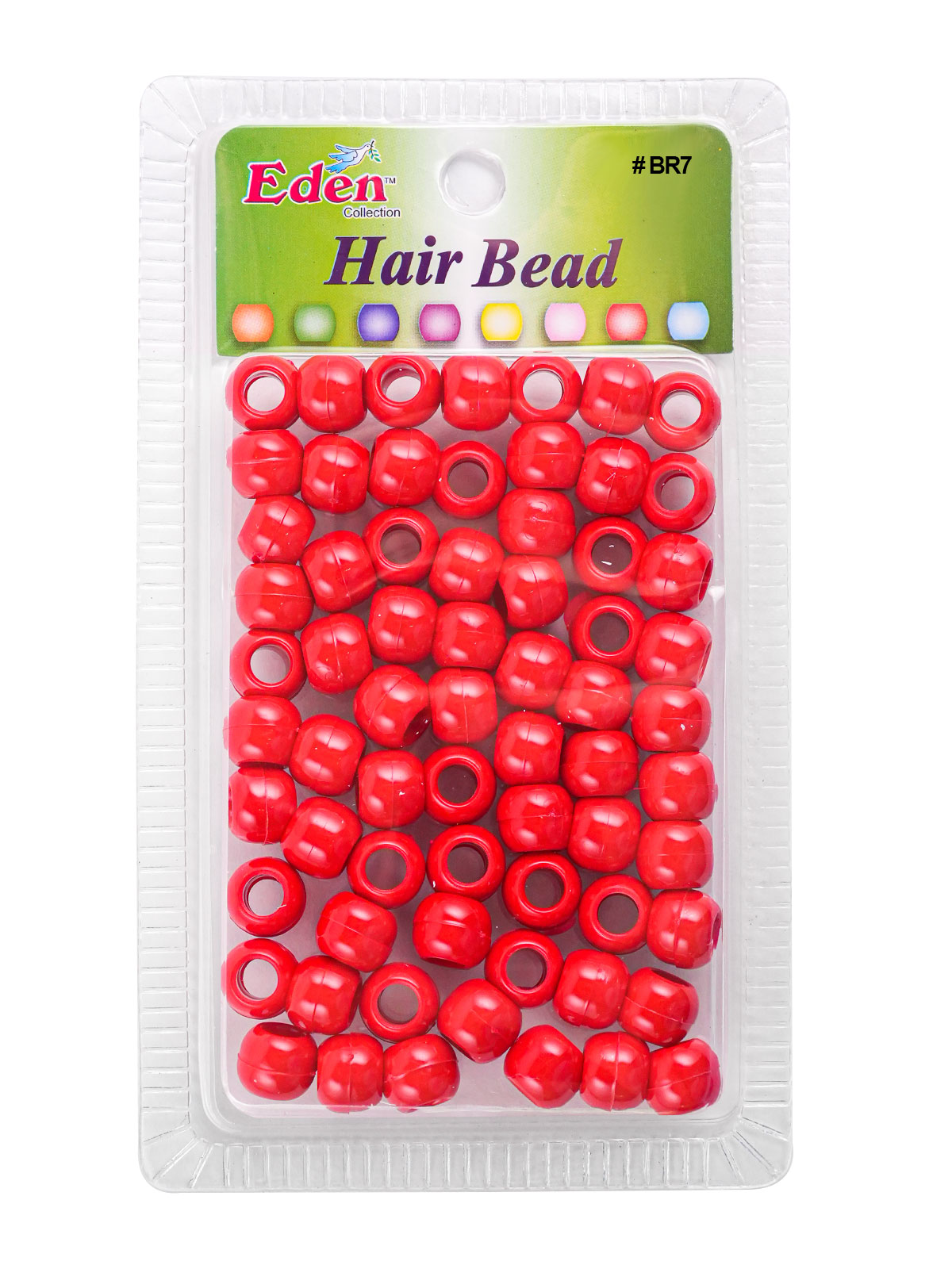 BR7 BIG ROUND BEAD (FASHION) DZ - RED