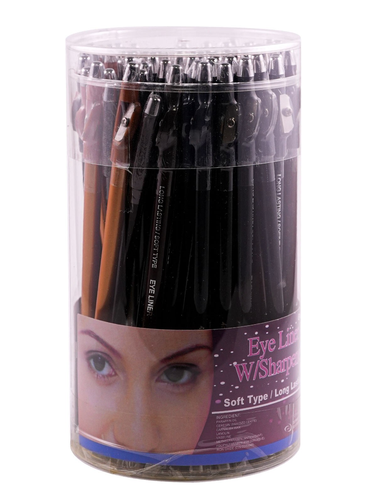GABRIELLA #BKNGCI26MIX EYELINER WITH SHARPENER (72PCS/JAR) ASST - JAR