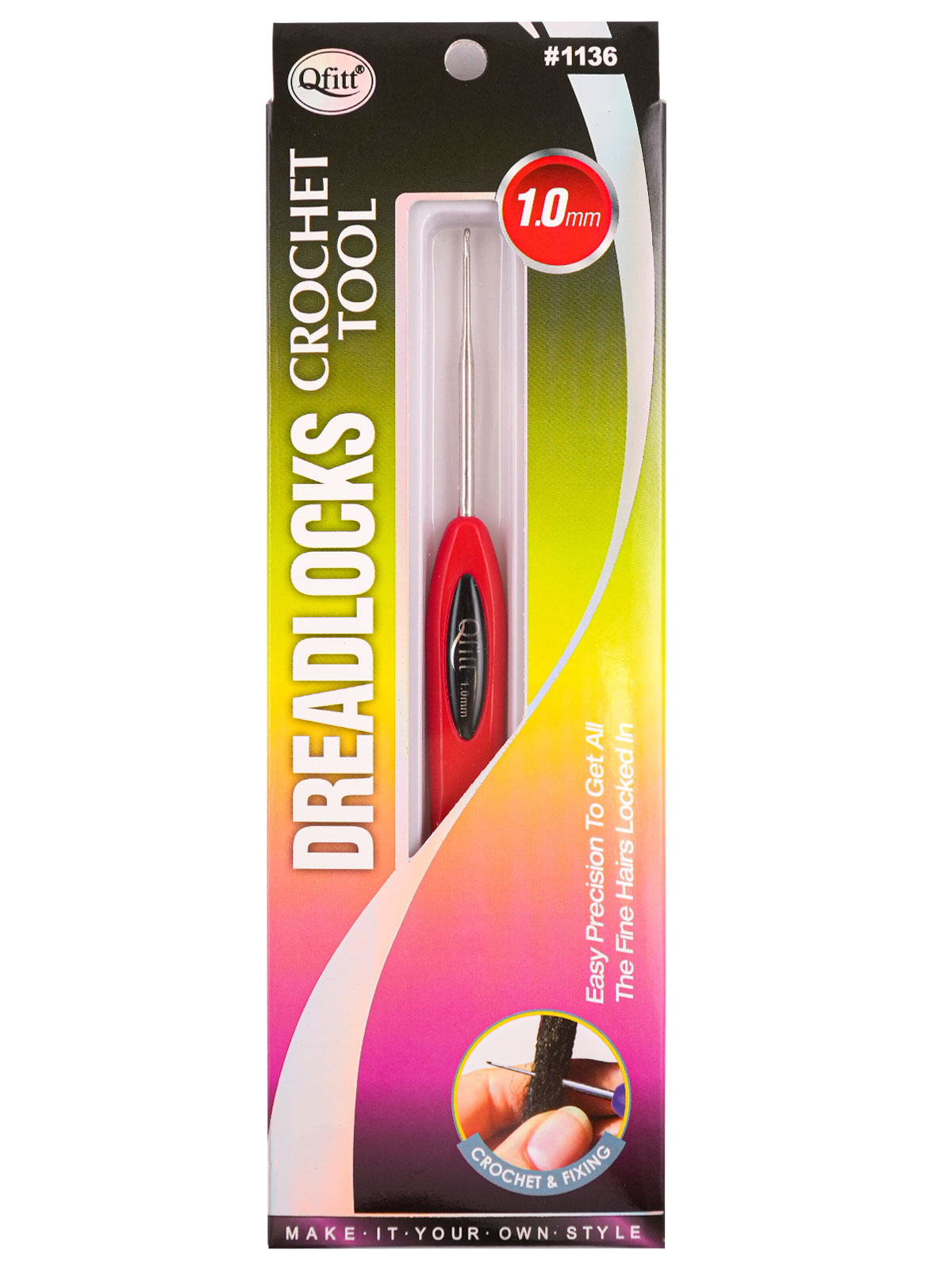 Q-FITT #1136 DREADLOCKS CROCHET TOOL (1 MM) - DZ