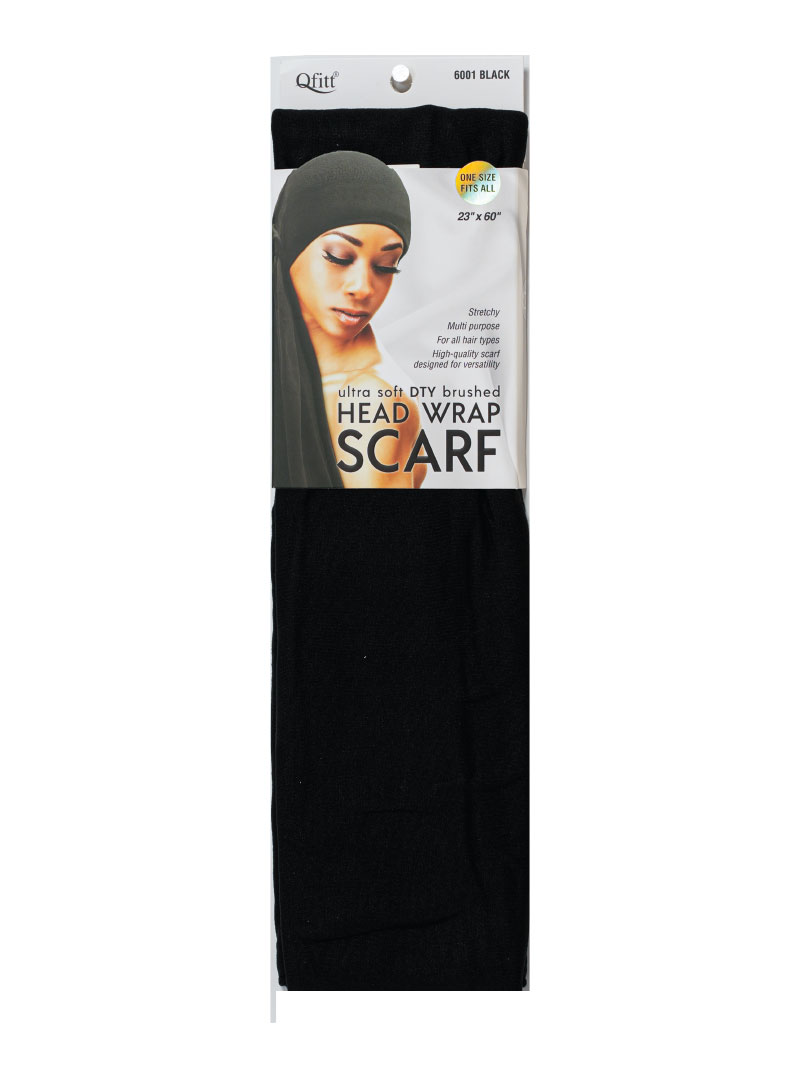 Q-FITT #6001 DTY BRUSHED SCARF (BLACK,3PC/PACK) - PK