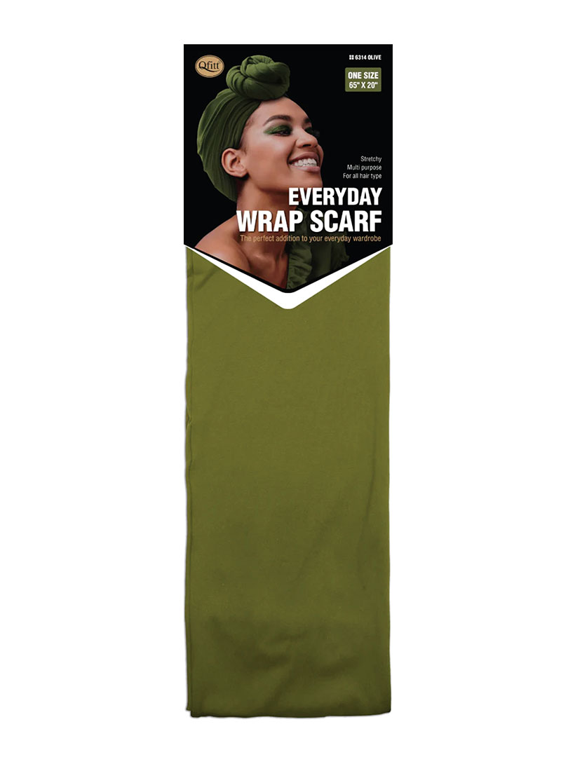 Q-FITT #6314 EVERYDAY SCARF 51*165CM OLIVE (3PC/PK)-PK