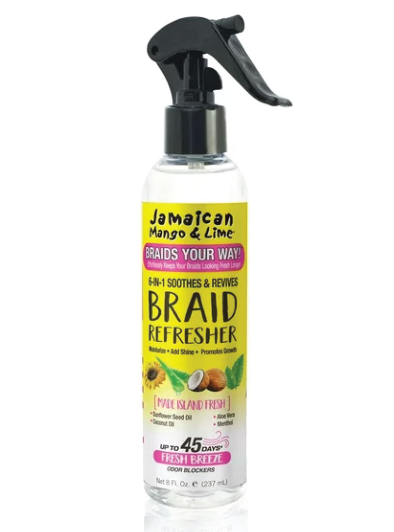 JAMAICAN MANGO&LIME #81017 6-IN-1 SOOTHERS & REVIVES BRAID REFRESHER 8OZ (6PCS/BOX)